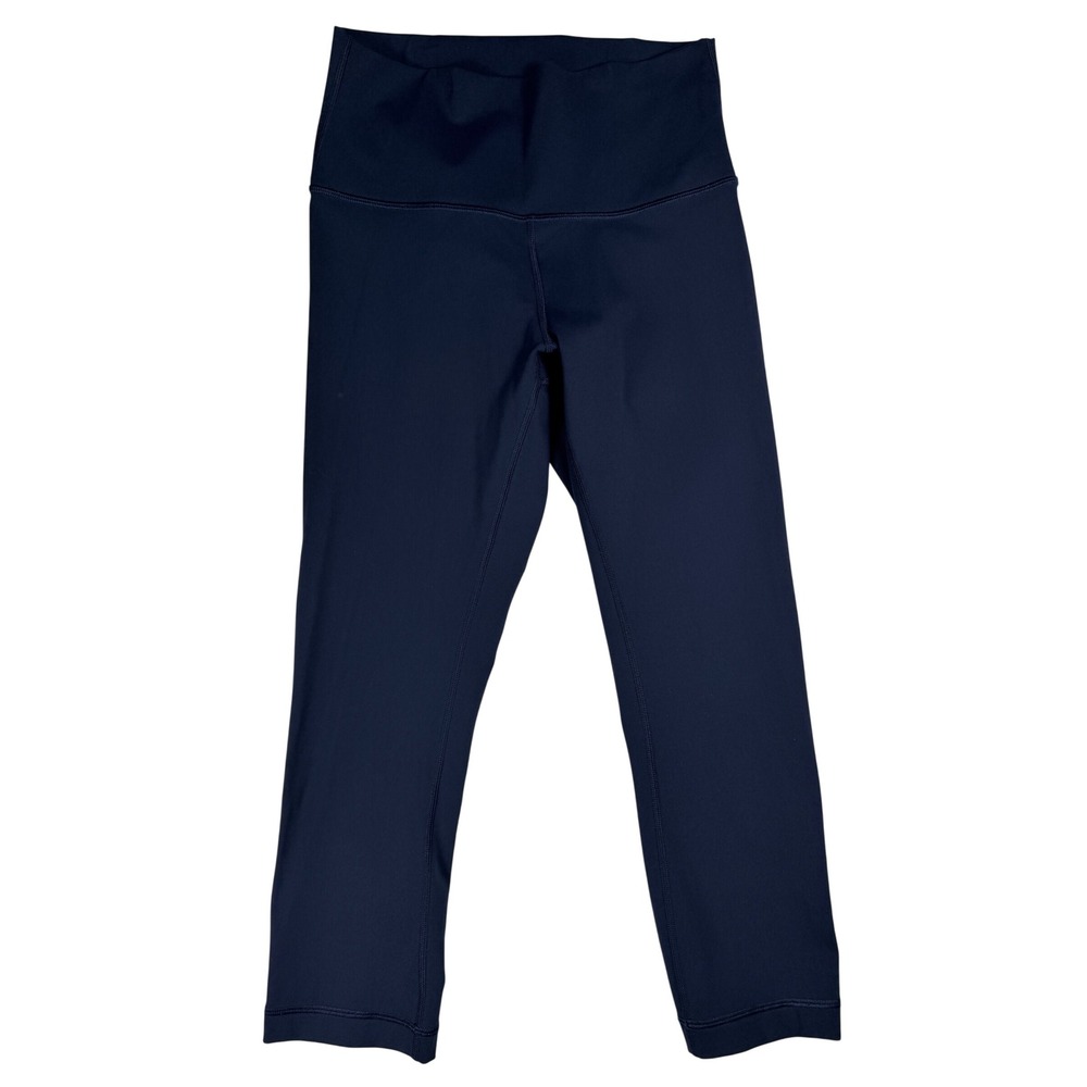 Lululemon High-Rise Crop Leggings Navy Blue Size 6 Yoga Training Pants